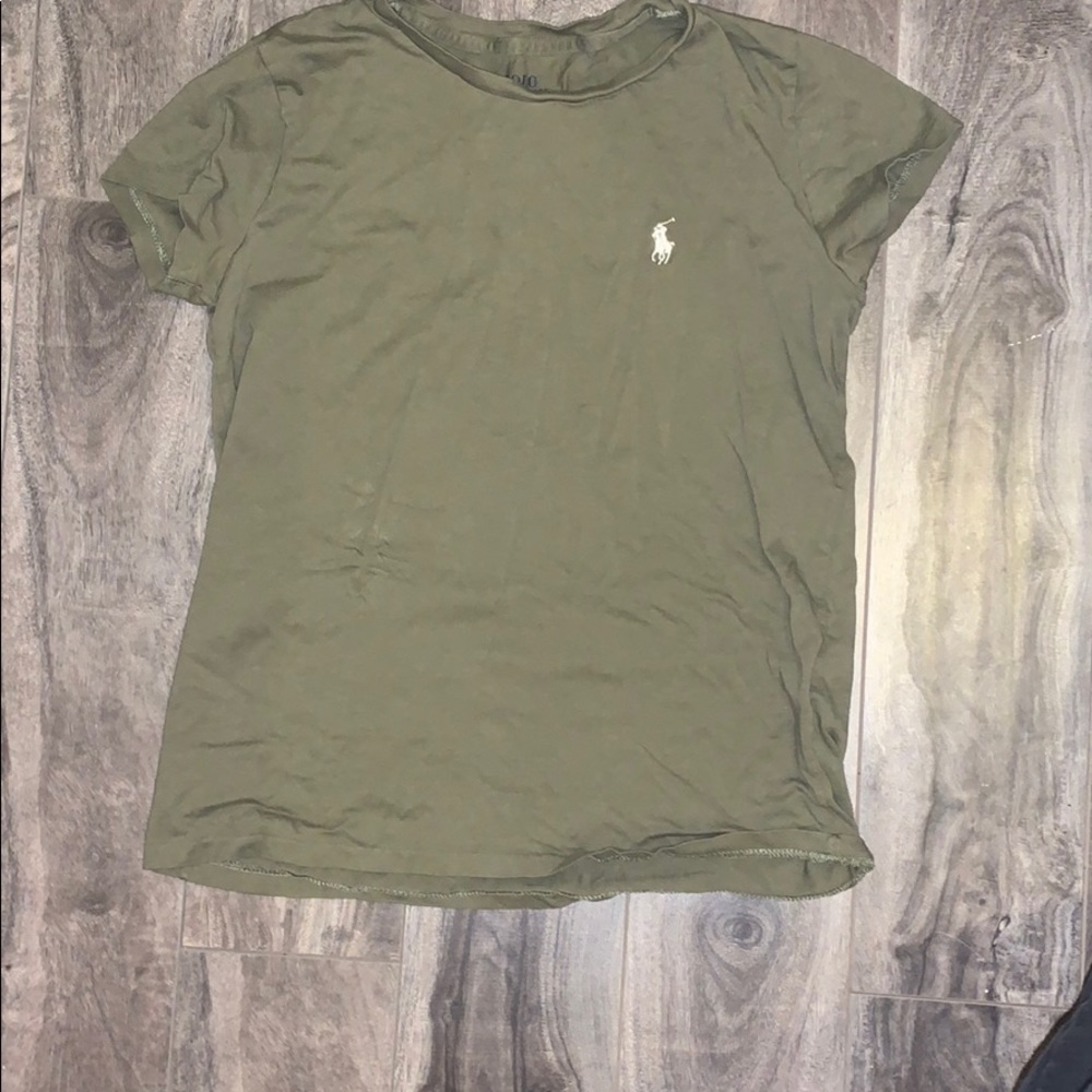 Green polo shirt